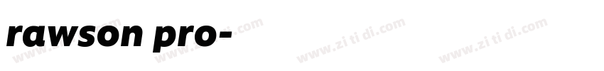 rawson pro字体转换